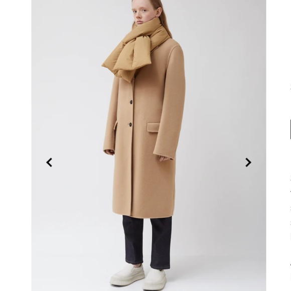 ★100% Authentic!! Org.$440 JIL SANDER Beige Down Scarf★ - Picture 2 of 8